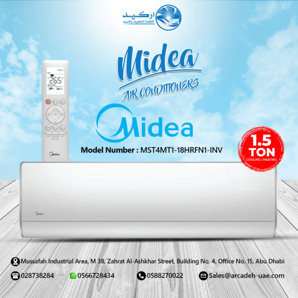 Midea Split AC 1.5 Ton R410 Inverter – MST4MT1-18HRFN1-INV(A)