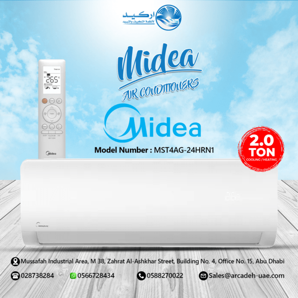 Midea 2.0 Ton Xtreme Inverter Premium Split Air Conditioner Rotary Model MST4AG-24HRN1